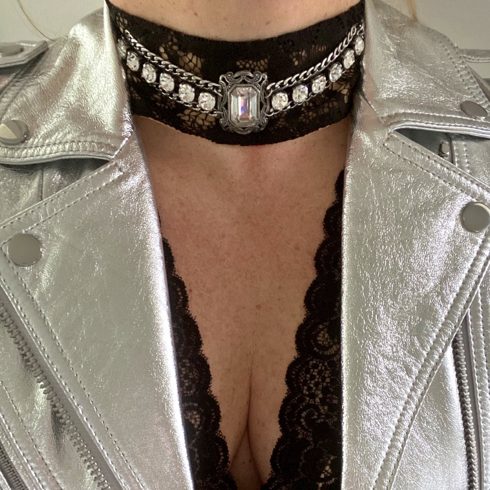 Victorian style, Swarovski crystal chocker.